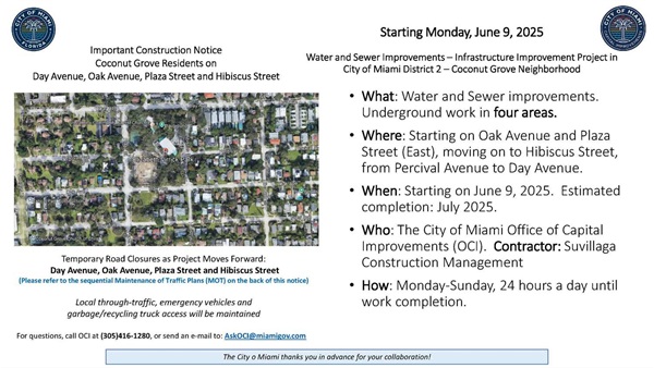 Virrick Park Pool Drainage Work Flyer Page 1