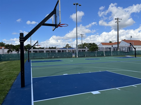 Photo of the newly renovated Athalie Range Park Court