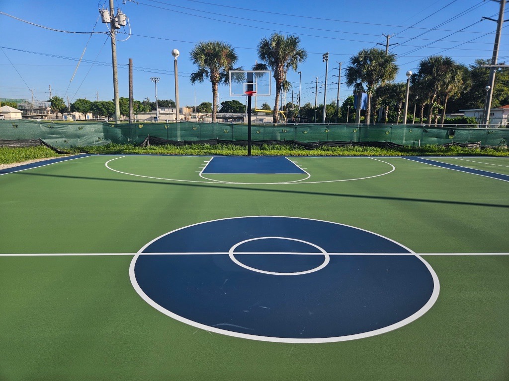 Photo of the newly renovated Athalie Range Park Basketball Courts 6