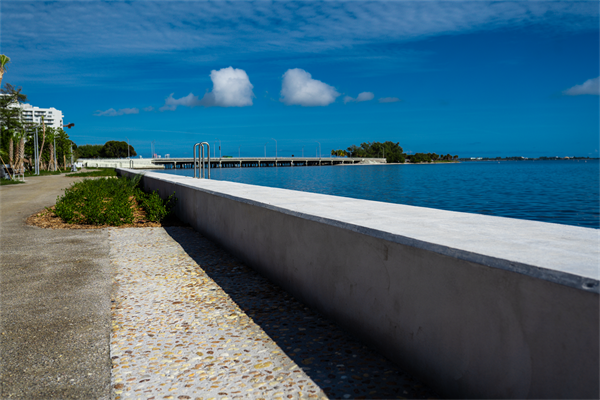 Alice Wainwright Seawall and Baywalk Up Close View