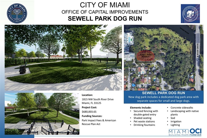 Sewell Dog Park Project Information Board