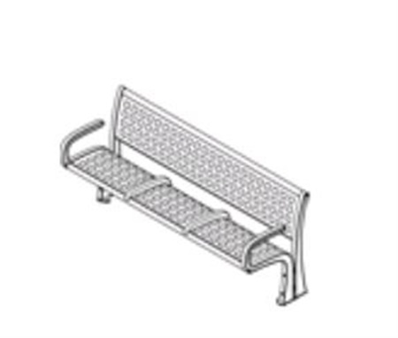 Coral Way Park Silver Bench 