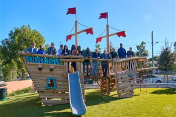 Coral Way Park City Staff on Ship Playground