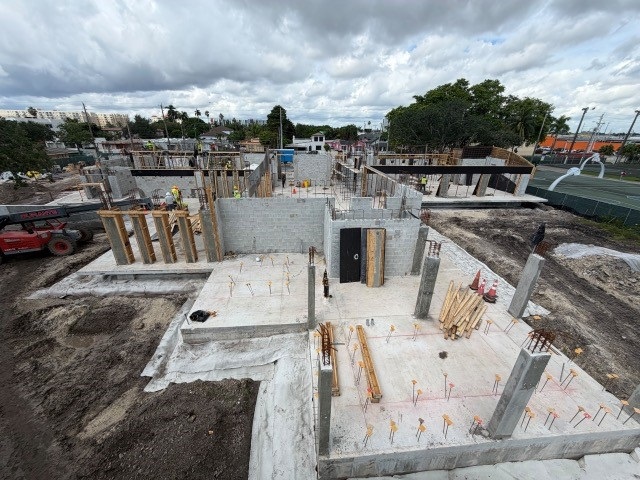 Photo of the New Gerry Curtis Park Community Building in construction. September 2026