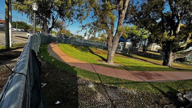 Douglas Park Dog Run Construction Progress Photo. Pathway