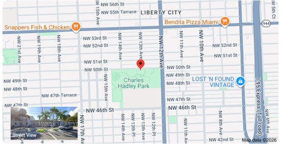 Image of the Hadley Park Center and map of the area