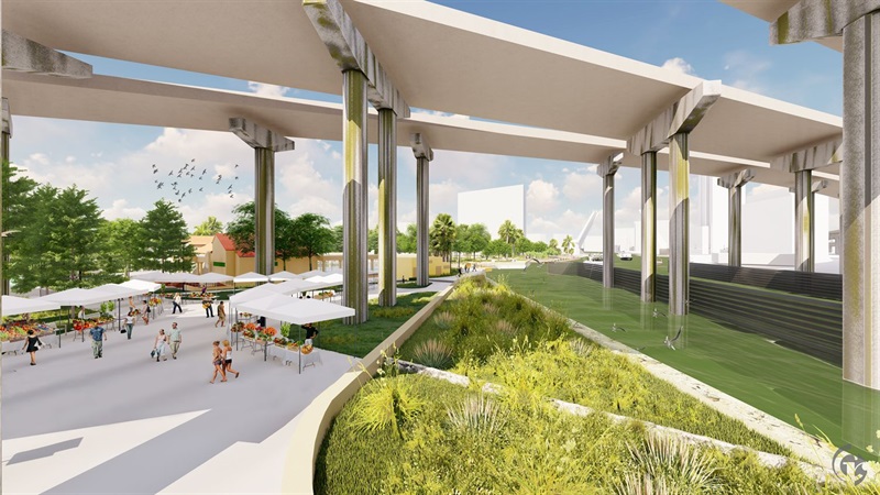 Jose Mart Park Market Area Rendering