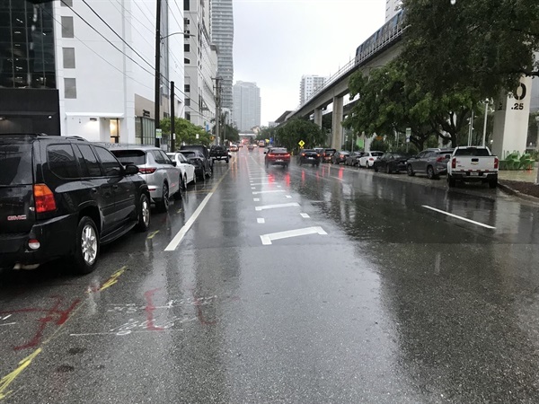 Photo of nearly completed Mary Brickell Street (Roadway and Drainage Improvements)