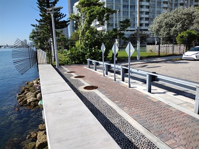Photo of the New Baywalk and Seawall at NE 22 Street & NE 22 Terrace 