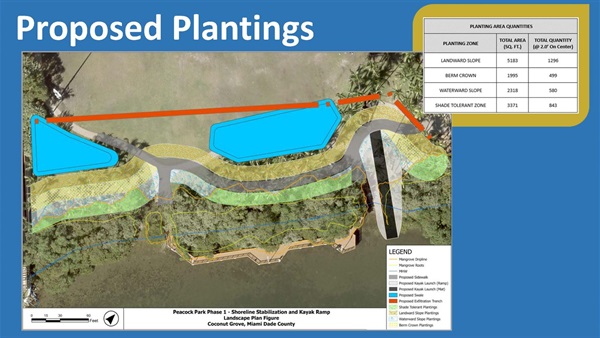 Peacock Park Community Meeting Presentation. Slide 12 - Proposed Plantings