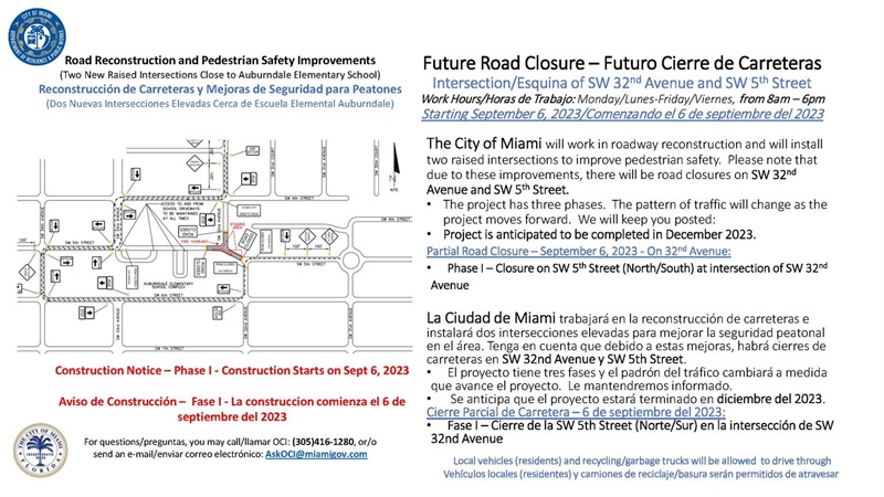 Auburndale Project Phase I MOT Announcement