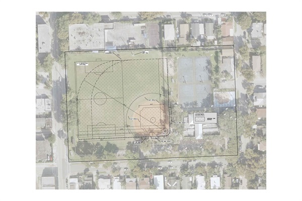 Roberto Clemente Park Baseball-Soccer Fields Aerial View