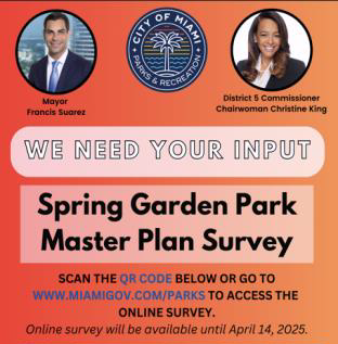 Image of the Spring Garden Park Master Plan Survey Flyer