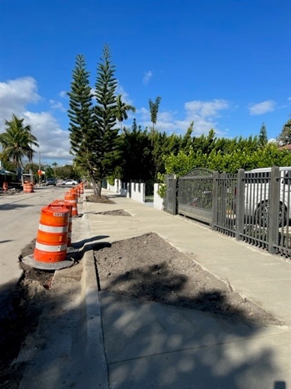 SW 22 Terrace Roadway Construction, Sidewalks