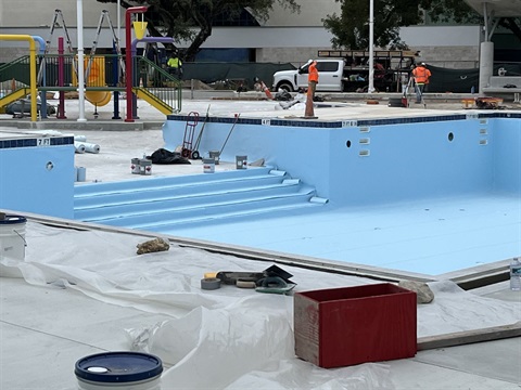 Photo of the nearly complete Virrick Park Pool - 1