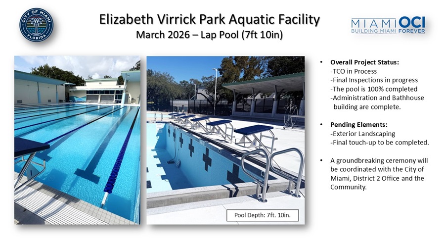 Virrick Park Pool Swim Lanes Completed