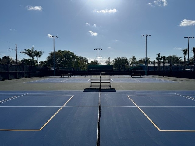 Image of West End Park's new tennis courts