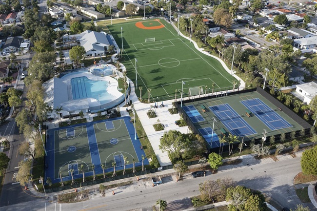 Aerial View of the New West End Park