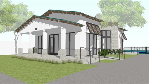 A rendering of the new Woodside Park Community Building 2