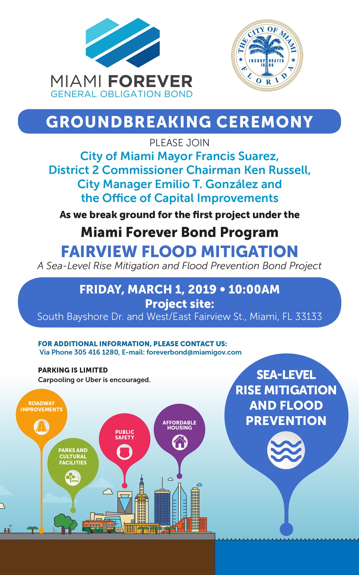 Miami Forever Bond Fairview Flood Mitigation Groundbreaking Miami