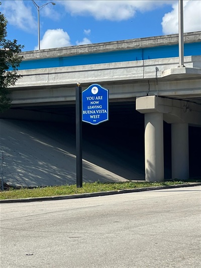 Photo of a new Welcome to Buena Vista Wayfinding Sign