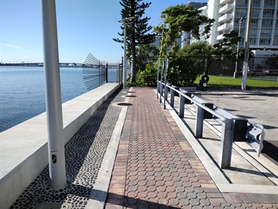 Photo of the New Baywalk and Seawall at NE 22 Street & NE 22 Terrace 