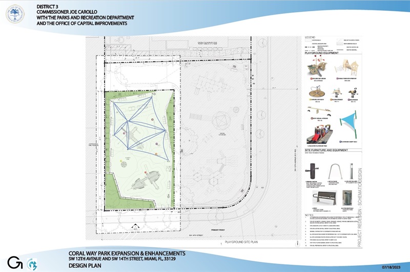 Renderings of the Coral Way Park Expansion Project