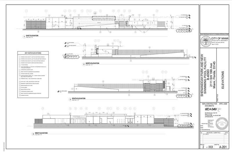 Shenandoah Park and New Pool Facility Elevations 