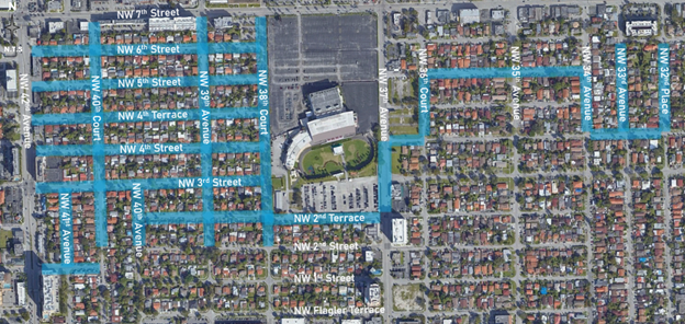 Map indicating 40-B223801 Project Boundaries
