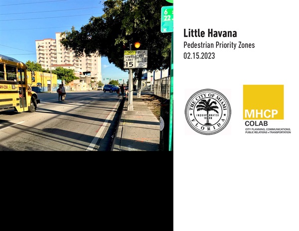 Little Havana Pedestrian Priority Zone - Phase I Presentation (cover page)