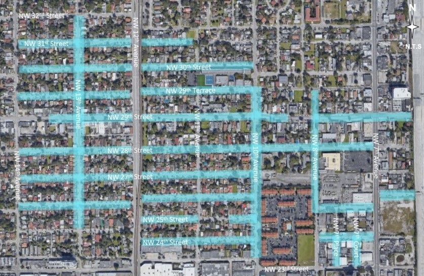 Map indicating 40-B233815 Project Boundaries