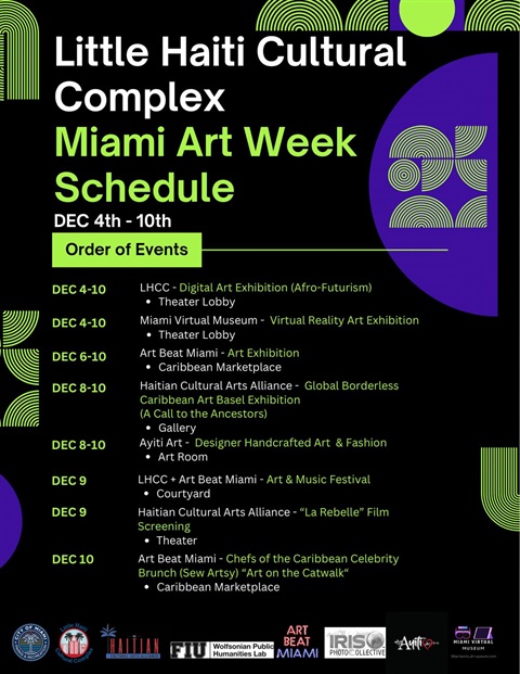 Little Haiti Cultural Complex Miami Art Week Schedule