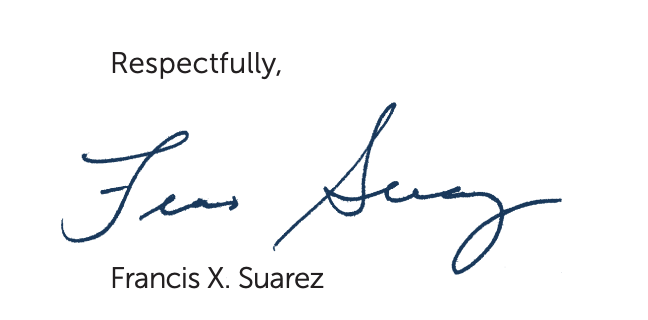 Mayor Francis Suarez Signature